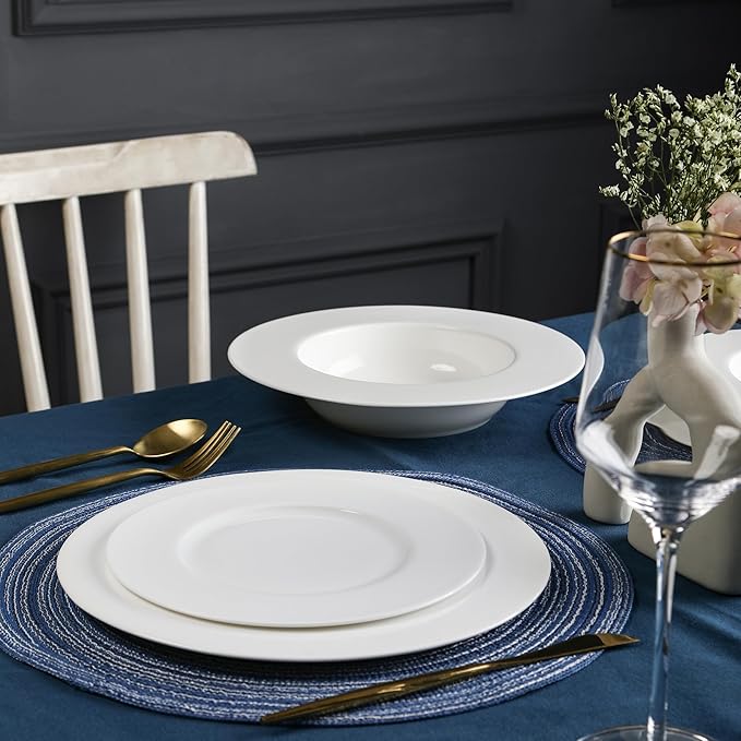 Stone Lain Sylvie 20 Pieces Bone China Dinnerware Set, White