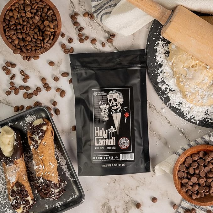 Bones Coffee Company Favorite Flavors Sample Pack Box Set with Specialty Coffee Mug, 5 Assorted Single-Origin Low Acid Medium Roast Arabica Beans Flavored Coffee Gifts, 4 oz Pack of 5 Ground