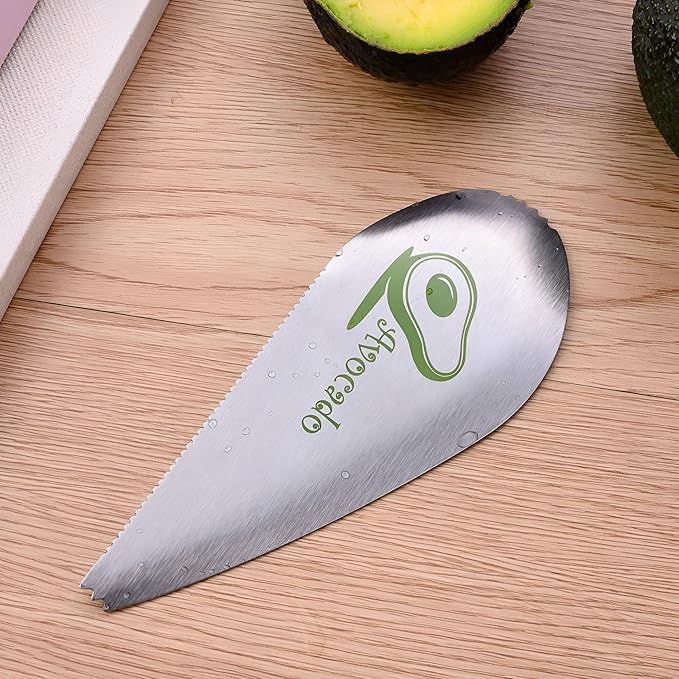 Metal Avocado Slicer & Cutter : Satinless Steel Avocado Cutter & Slicer Effortlessly Cut Fruits and Avocados Durable and Long Lasting