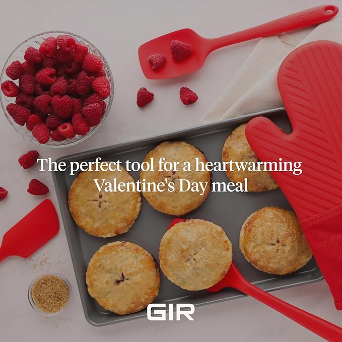 GIR: Get It Right Premium Silicone Ladle Serving Spoon - Non-stick Heat Resistant Seamless Kitchen Ladle for Soups, Stews, Dressings, and More - Ultimate, Red (Pack of 2)