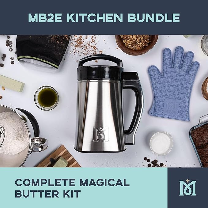 Magical Butter MB2E Starter Bundle – Infuser Machine with 8 mL Gummy Mold & Spatulas for Oils, Butters & Gummies