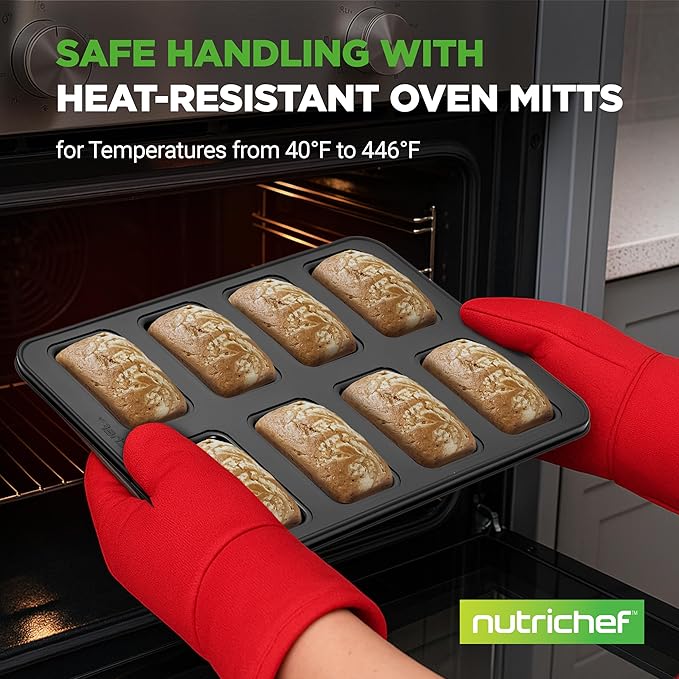 NutriChef 23-Piece Essential Baking Utensils Set – Measuring Cups and Spoons, Scraper, Oven Mitts, Whisk, Silicone Baking Mats and More - Dishwasher Safe, Perfect for Baking and Cooking (Black)