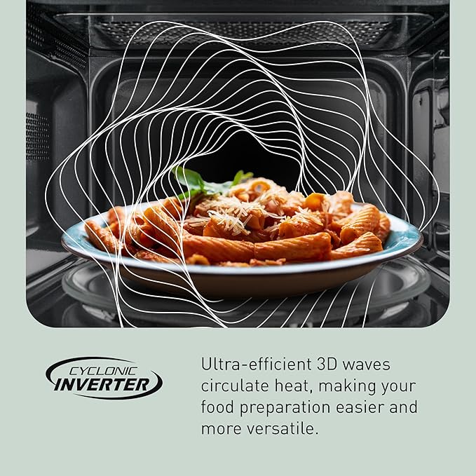 Panasonic Oven with Cyclonic Wave Inverter Technology, 1250W, 2.2 cu.ft. Countertop Microwave with Genius Sensor One-Touch Cooking – NN-SD975S (Stainless Steel/Silver), Stainless