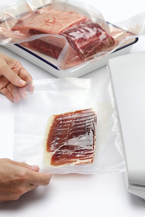 Vacuum Sealer Bags Roll 11" x 50' for Food Saver and Sous Vide, BPA Free, Heavy Duty Commercial Grade Food Storage Bags for Meal Prep and Boil Safe Use, 2 Count (100 FT)