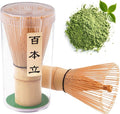 2-Pack Handcrafted Matcha Whisk, Bamboo Whisk for Matcha Tea, Natural Bamboo Chasen, 100-Prong Chasen, Macha Whisks Brush Match Accessories Wisk Mixer Whisker for Making Ceremonial Macha Tea