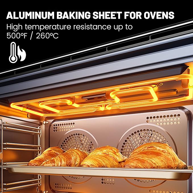 12 Pack Half Size Baking Sheet Pan Aluminum Commercial Pan for Oven Freezer Bakery Hotel Restaurant 13" × 18"