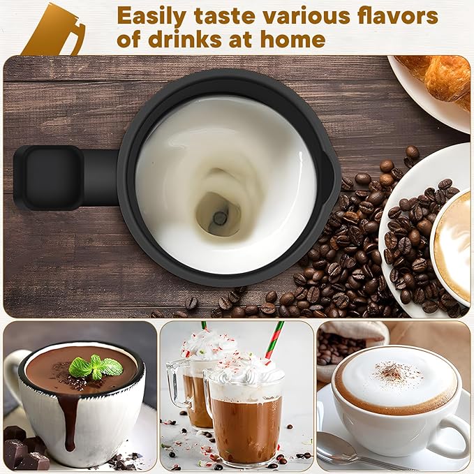 Milk Frother and Steamer,4-in-1 Electric Milk Frother for Latte Cappuccino Hot Chocolate，11.8oz/350ml Automatic Hot & Cold Foam Maker and Milk Warmer for Dairy