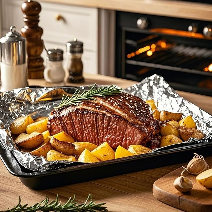 Superior Extra Heavy Duty Aluminum Foil 600 Sq Ft with about 30% More Thicker than Regular Heavy Duty Foil, 15" x 300 Sq Ft(Pack of 2)