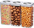 Amazing Abby - Carol - 112-Ounce Acrylic Canister (Set of 3), Plastic Airtight Food Container, Stackable for Pantry Storage, BPA-Free and Shatter-Proof, Perfect for Home and Commercial Use