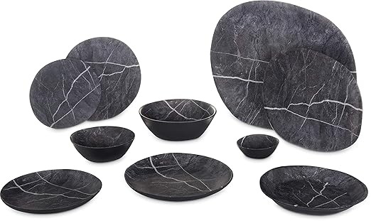 Carlisle FoodService Products Ridge Reusable Plastic Bowl Soup Bowl for Home and Restaurant, Melamine, 8 Ounces, Soapstone, (Pack of 24)
