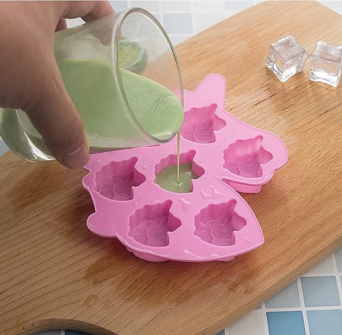 3 Pack Medium Size 7 Cavities Unicorn Silicone Chocolate Mold for Making Unicorn Shape Gummy, Candy, Chocolate, Ice Cube, Jelly, Mousse, Small Cake