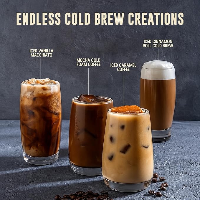 Inspired Coffee Co French Vanilla Flavored Cold Brew Coffee Coarse Ground Coffee Beans Medium Roast - Low Acid Coffee Smoother Taste - 100% Arabica - 12 oz. Resealable Bag