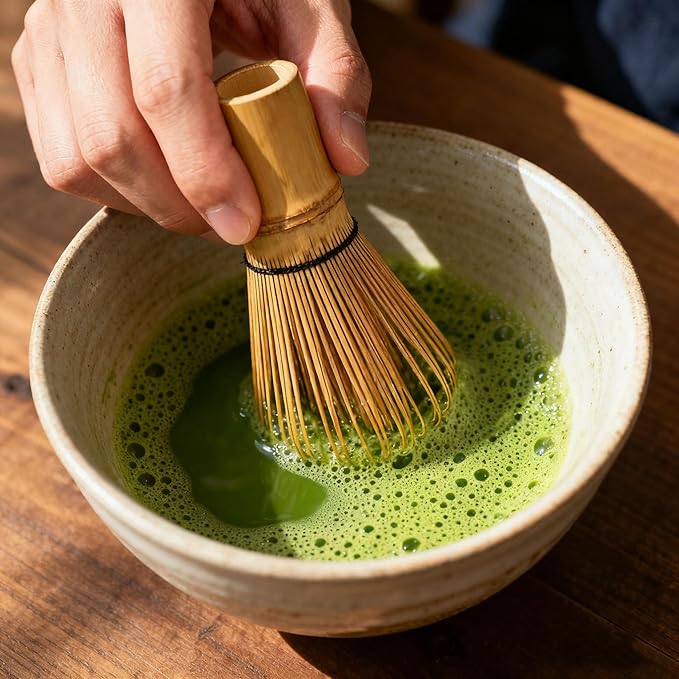 2-Pack Handcrafted Matcha Whisk, Bamboo Whisk for Matcha Tea, Natural Bamboo Chasen, 100-Prong Chasen, Macha Whisks Brush Match Accessories Wisk Mixer Whisker for Making Ceremonial Macha Tea