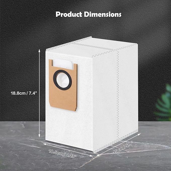 12 Pack Dust Bags Compatible with Eufy Omni S1 Pro, Omni S1 Robot Vacuum, 4-Layer Replacement Disposable Bags