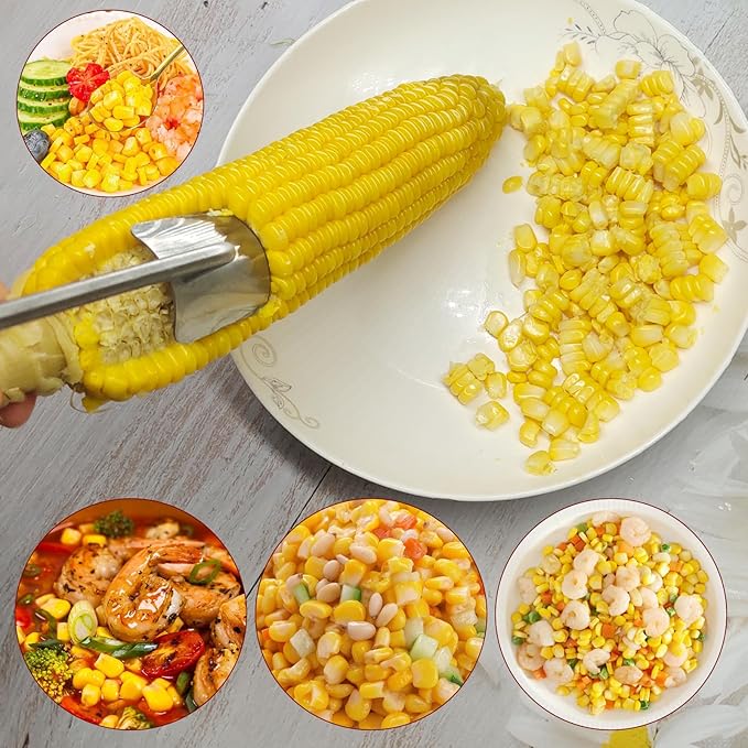 Corn Peeler, Corn on the Cob Remover, Suitable for Home Kitchens, Restaurant Chefs, Outdoor Dining Enthusiasts, Fast and Safe, (2 Pcs)