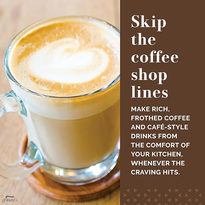 All in One 16oz Stainless Steel Electric Milk Frother | Foam Maker for Coffee | Hot and Cold Froth, Heated Milk, Hot Chocolate and More | Dishwasher Safe and Easy to Clean