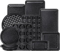 10-Piece Baking Pans Set, Bakeware Sets Nonstick, Baking Set for Oven Cooking, Stackable Carbon Steel Set Include Cookie Sheets, Muffin Pan, Cake Pan, Pizza Pan, Loaf Pan, Roasting Pan, Black