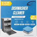 Air Jungles Dishwasher Cleaner Tablets 24 Count, Fragrance Free, Deep Cleaning Descaler Pods, Clean Dishwasher Machine, Remove Limescale, Hard Water, Calcium, Odor, 12 Month Supply