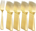 Liacere 360Pcs Plastic Forks - Heavyweight Forks - 7 Inch Heavy Duty Gold Disposable Forks- Gold Plastic Silverwar Perfect For Parties & Weddings & Thanksgiving & Restaurants And Daily Using
