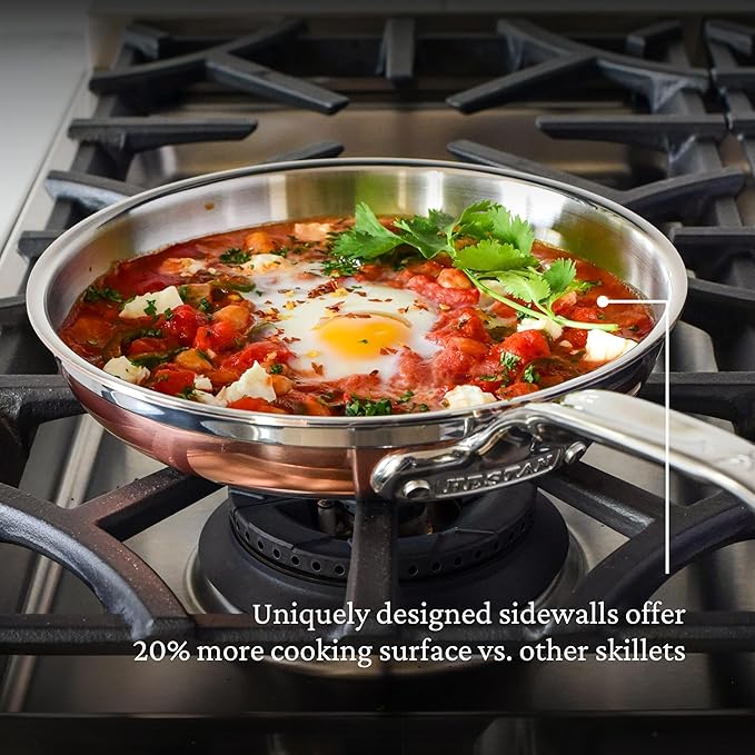 Hestan - CopperBond Collection - 100% Pure Copper Frying Pan, Induction Cooktop Compatible, 8.5-Inch