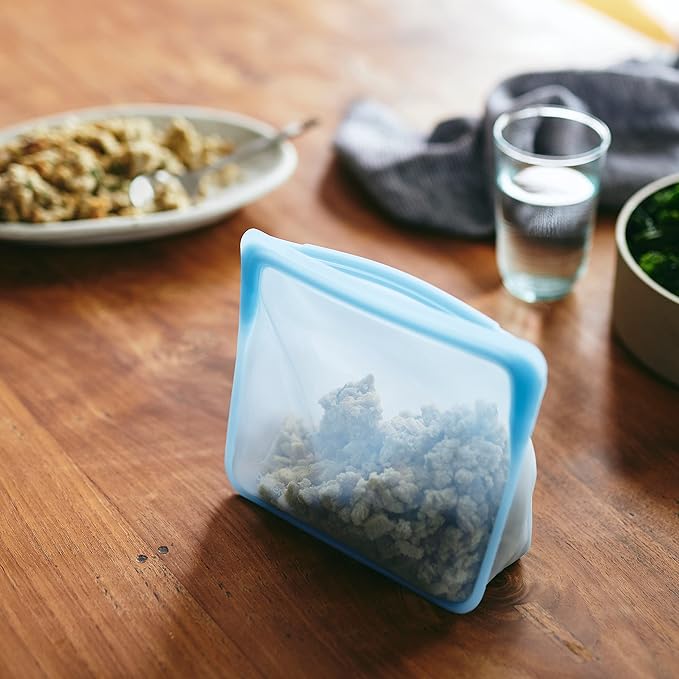 Stasher Premium Silicone Reusable Food Storage Bags, 3-Pack, Multi, Multi-Use Food Storage Bags, Lunch Bag, Travel Containers, BPA Free, Leak-free, Dishwasher-Safe, Eco-friendly