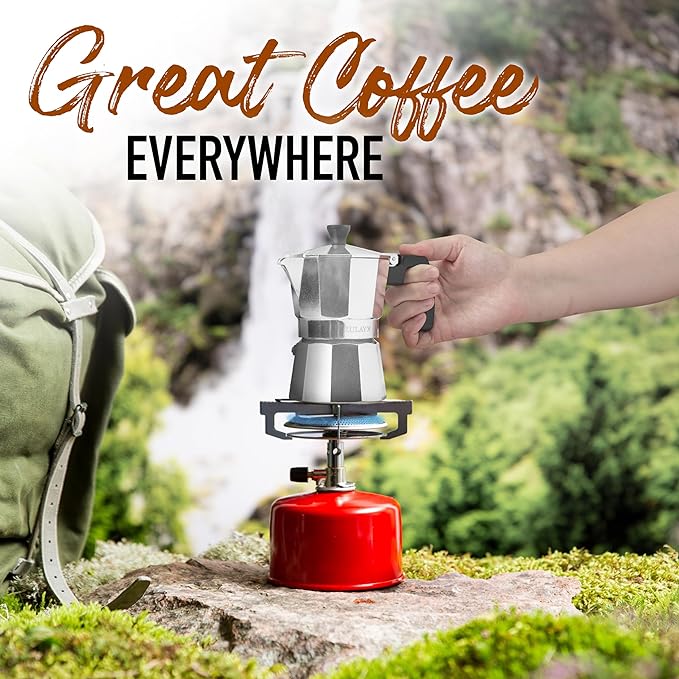 Zulay Moka Pot Espresso Stovetop Coffee Maker - Leak-Proof, Stainless Steel, Easy to Clean, Heat Resistant Handle & Knob -for Authentic Cuban & Italian Style Espresso - Makes 12 Espresso Cups - Silver