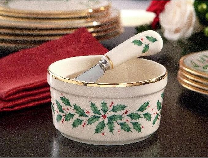 Lenox 804420 Hosting The Holidays Dip Bowl & Spreader, Christmas