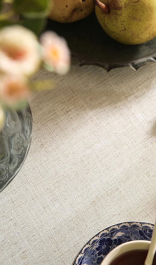 patdrea Designer Small Blue Square Tablecloth Table,Vintage Linen Leaves Floral Pattern Floral Tablecloths,Table Cover Cloth Fall Decor for Kitchen Dining Christmas,Thanksgiving,55"x55"-Ivar B