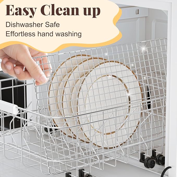 Cooling Racks for Cooking and Baking - 2 PCS 10" x 16" Grid Wire Baking Rack for Oven Cooking, Baking, Grilling, Roasting -Dishwasher Safe Bacon Rack- Fits Jelly Roll Cookie Sheet Pan-Box Packaging