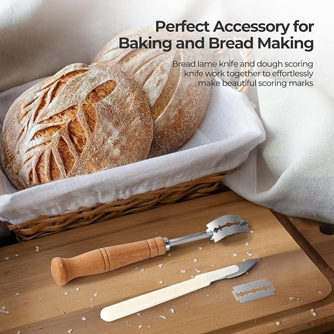 Silicone Banneton Bread Proofing Basket Set, 2 Foldable Sourdough Proofing Baskets (9" Round & 10" Oval), Complete Set for Bread Making With Essential Tools, Green