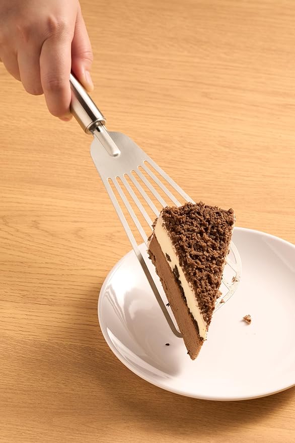 11.8inch Stainless Steel Spatula for Kitchen Use, Slotted Spatulas, Frying Spatula with Thin Edge for Turning and Flipping,2pcs