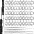 DIY Bottle Opener Inserts - Stainless Steel, Silver Resin Kits (50 Set)