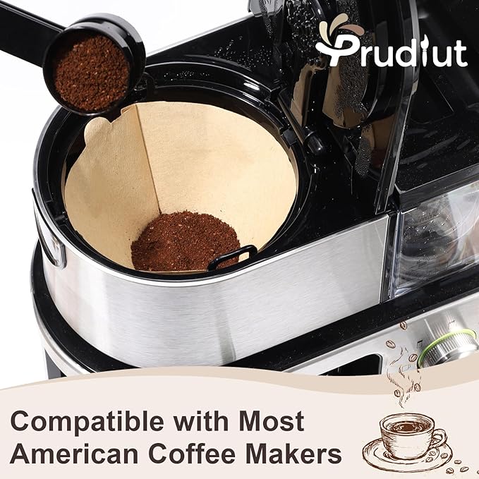 120 Count #4 Cone Coffee Filters 8-12 Cups, Disposable Natural Coffee Filters 4 Cone Paper Unbleached 4 Filters Paper Compatible with Ninja, Drip and Pour Over Coffee Maker