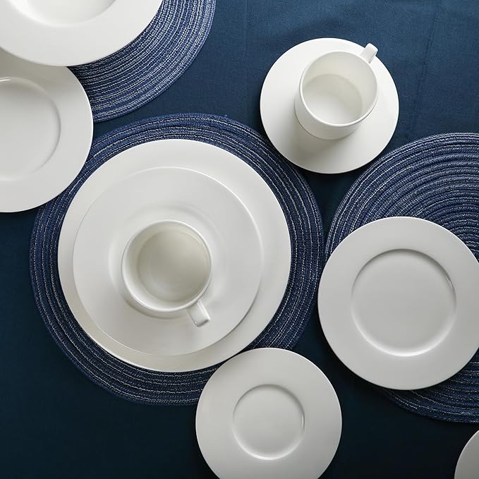 Stone Lain Sylvie 20 Pieces Bone China Dinnerware Set, White