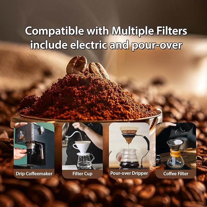200 Count Cone Coffee Filters #4, Natural Brown Paper Cone Shaped Coffee Filters for Pour Over and Drip Coffee Maker (100 Count, Pack of 2)