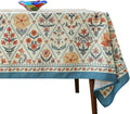 ISAENNE Designer Linen Elegant Table Cloth for Rectangle Table,Colorful Floral Bohemian Tablecloth,Wrinkle Resistant Decor Tablecloths for Dining Thanksgiving Kitchen,55"*79"-Floralsea A
