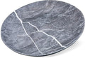 Carlisle FoodService Products Ridge Reusable Plastic Plate Dinner Plate for Home and Restaurant, Melamine, 10.5 Inches, Soapstone