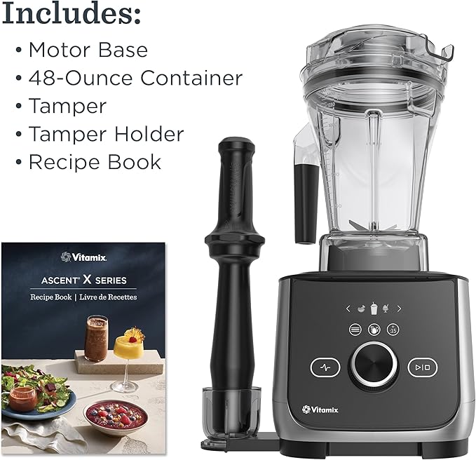 Vitamix Ascent Series X4 Blender with Five Blending Programs, Self-Cleaning Program, Professional-Grade Blender for Smoothies, Soups and More, Stainless-Steel Blades, 48 Oz Container, Polar White