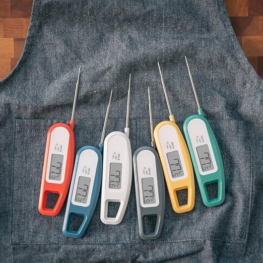 Lavatools Javelin® Ultra-Fast 3-Second Digital Instant Read Meat Thermometer for Grill and Cooking, 2.75" Probe, Compact Foldable Design, Large Display, IP65 Water Resistant, NSF Certified – Tangerine