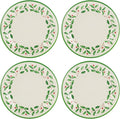 Lenox 863669 Holiday 4-Piece Melamine Dinner Plate Set, Christmas Dinnerware, Hosting