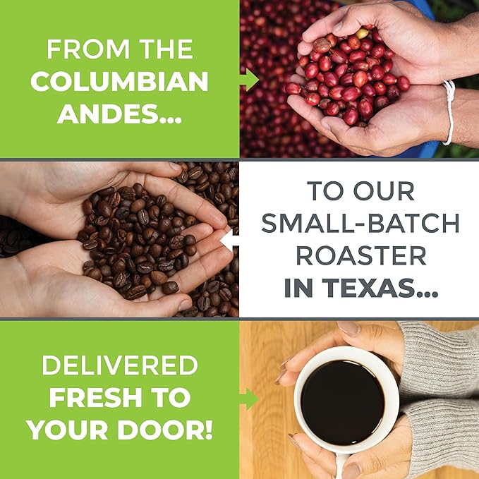 Wink Coffee Blonde Roast, Light Roast Whole Bean Coffee, Single Origin Colombian Arabica Beans, 2.2 lb, Small-Batch, Smooth, Sustainably Sourced