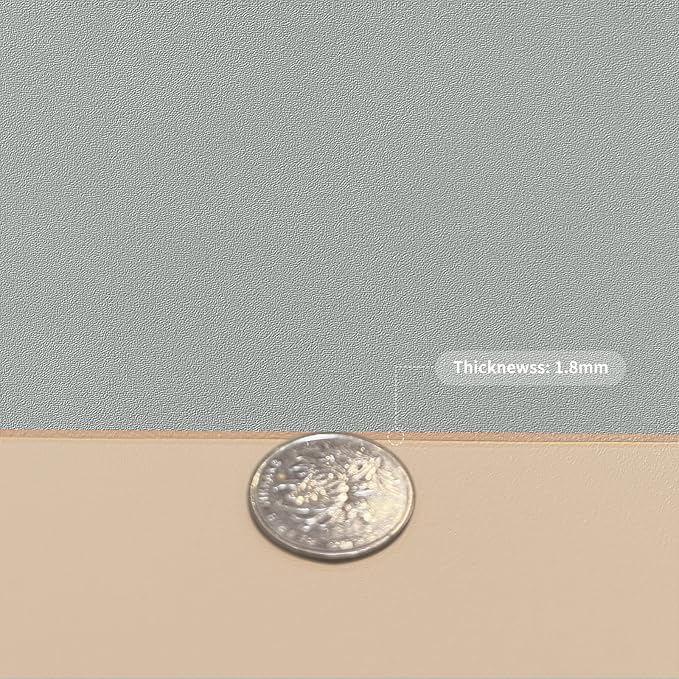Leather Table Cover,1.8mm Thick,24x48 Inch Desk Cover,Large Desk Mat,Table Protector,Table Cover Protector,Coffee Table Protector,Table Protector Mat(Light Brown+Gray,24x48)