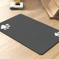 Pet Feeding Mat-Absorbent Dog Mat for Food and Water Bowl-No Stains Quick Dry Water Dispenser Mat-Dog Accessories Pet Supplies-Bowl for Messy Drinkers（Darkgrey,17"x34"