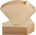 Niveaya 200 Count Coffee Filters #4, Unbleached Natural Brown Coffee Filters 8-12Cup, Disposable Cone Paper Fliters for Pour Over and Drip Coffee Maker