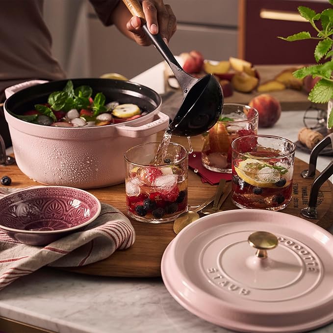 Staub Cast Iron 4-qt Round Dutch Oven - Peony Pink