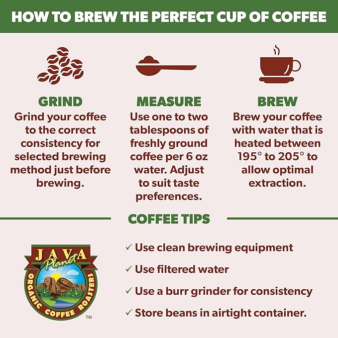 Low Acid Organic Coffee – Whole Bean, Mold-Free & Stomach Friendly by Java Planet, Ethiopian Single Origin Coffee, Medium Roast, Smooth Full Flavored, 1LB Bag