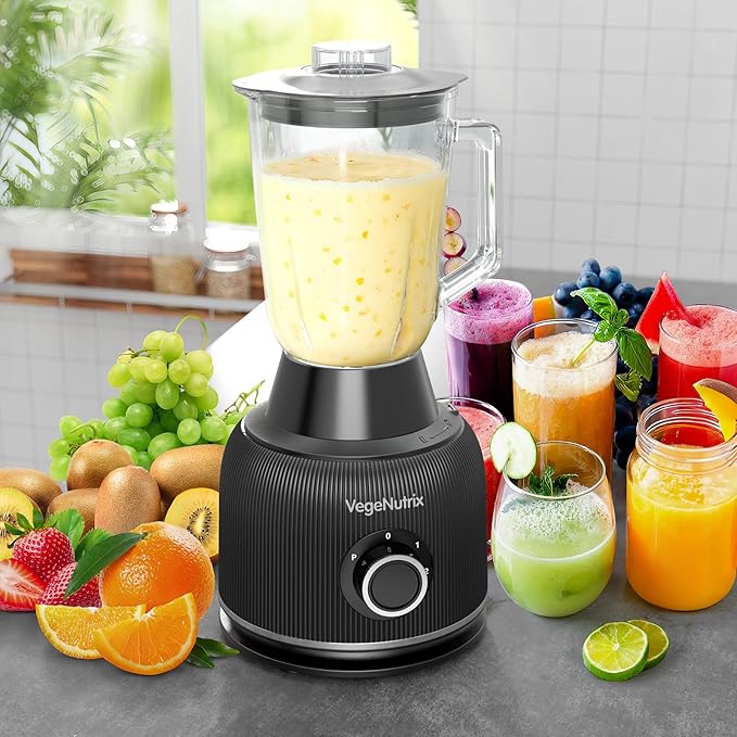 Food Processor and Blender Combo, 88 oz Food Chopper for Meat, Vegetable and Dough, 70 oz 700W Glass Jar Blender with 2 Speeds and Pulse for Smoothie, Nutrient Extractions, and More