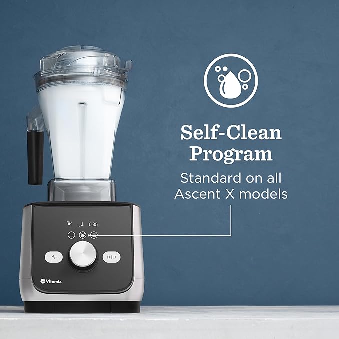 Vitamix Ascent Series X5 Blender with 10 Blending Programs, Self-Cleaning Program, Professional-Grade Blender for Smoothies, Soups and More, Stainless-Steel Blades, 48 Oz Container, Polar White