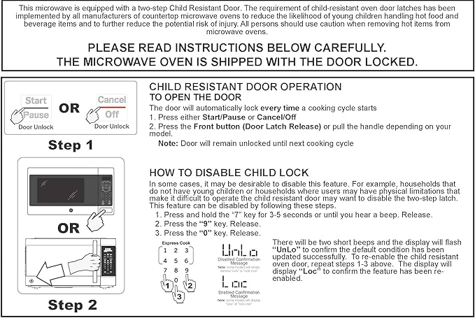 GE GCST07N1WSS Microwave Oven, 700-watt 6 Auto Cooking Settings, Child-Lock Technology, Kitchen Essentials for The Countertop, Dorm Room or Apartment, 0.7 Cu. Ft, Stainless Steel