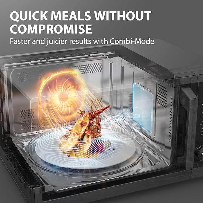 TOSHIBA Countertop Microwave Oven Air Fryer Combo, Inverter, Convection, Broil, Speedy Combi, Even Defrost, Humidity Sensor, Mute Function, 27 Auto Menu&47 Recipes, 1.0 cu.ft/30QT, 1000W